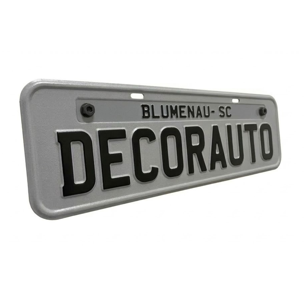 Placa cinza padrão antigo